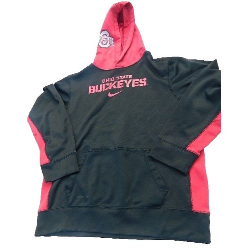 Ohio State Buckeyes Nike Therma Fit Hoodie Sweatshirt Youth Size XL Black/Red